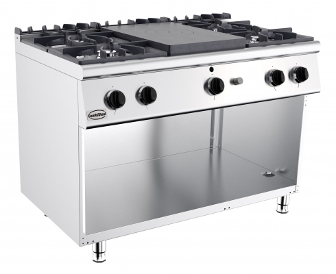 BASE 700 CUISINIERE PLAQUES COUP DE FEU GAZ 4 BR.   7178.0585