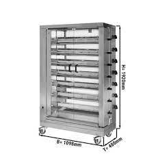 Rotissoire à  gaz PREMIUM avec 8 broches pour 48 poulets