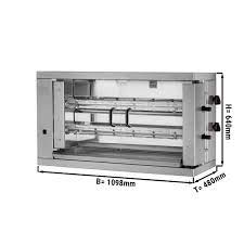Rotissoire à  gaz ECO avec 2 broches pour 12 poulets